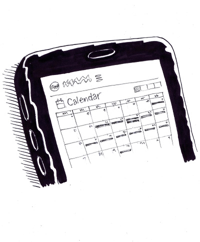Giggio Calendar on a tablet