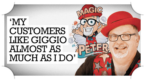 Magic Peter Quote - My customers like Giggio almost as much as I do!